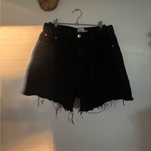 Princess Polly Black Jean Shorts